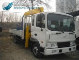 Бортовой грузовик Hyundai HD 120 с манипулятором Soosan 514